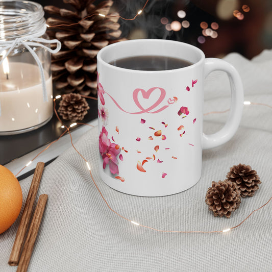 Floral Ceramic Mug – Inspirational Coffee Cup Gift