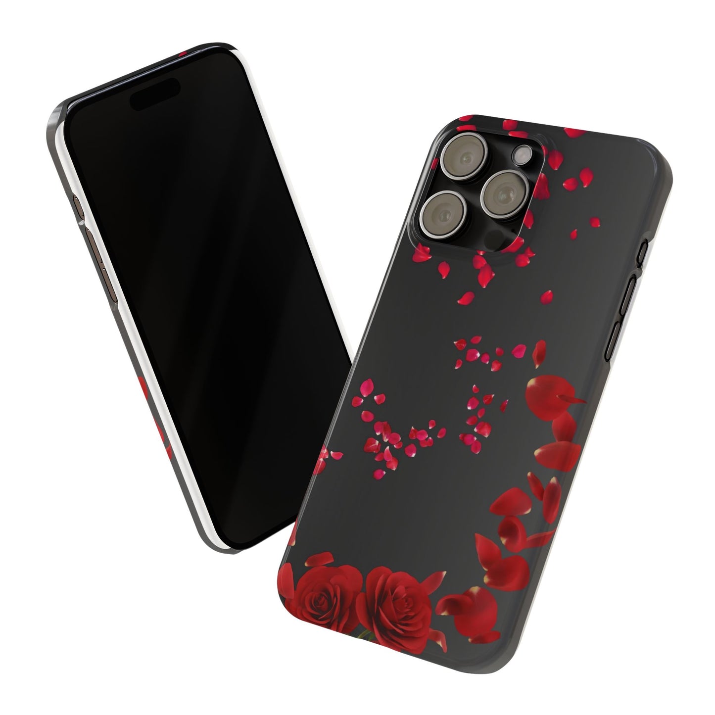 Romantic Rose Slim Phone Case - Floral Design, Love Gift, Phone Accessory, Customizable Cover, Valentine’s Day Present